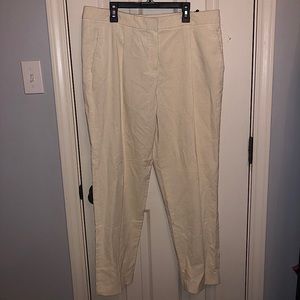 Massimo Dutti Womens Ivory Corduroy Pants